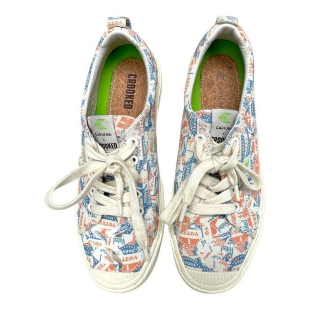 Cariuma X Crooked Patriotic "Vote" Canvas Sneakers